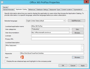 OfficeCTR Application App Catalog tab